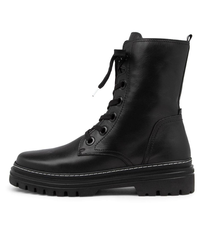 Gabour | Bottines Exclusives En Cuir Hund Schwarz